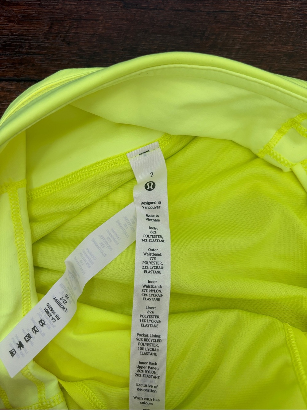 Lululemon Neon Yellow Athletic Shorts - Picture 6 of 6